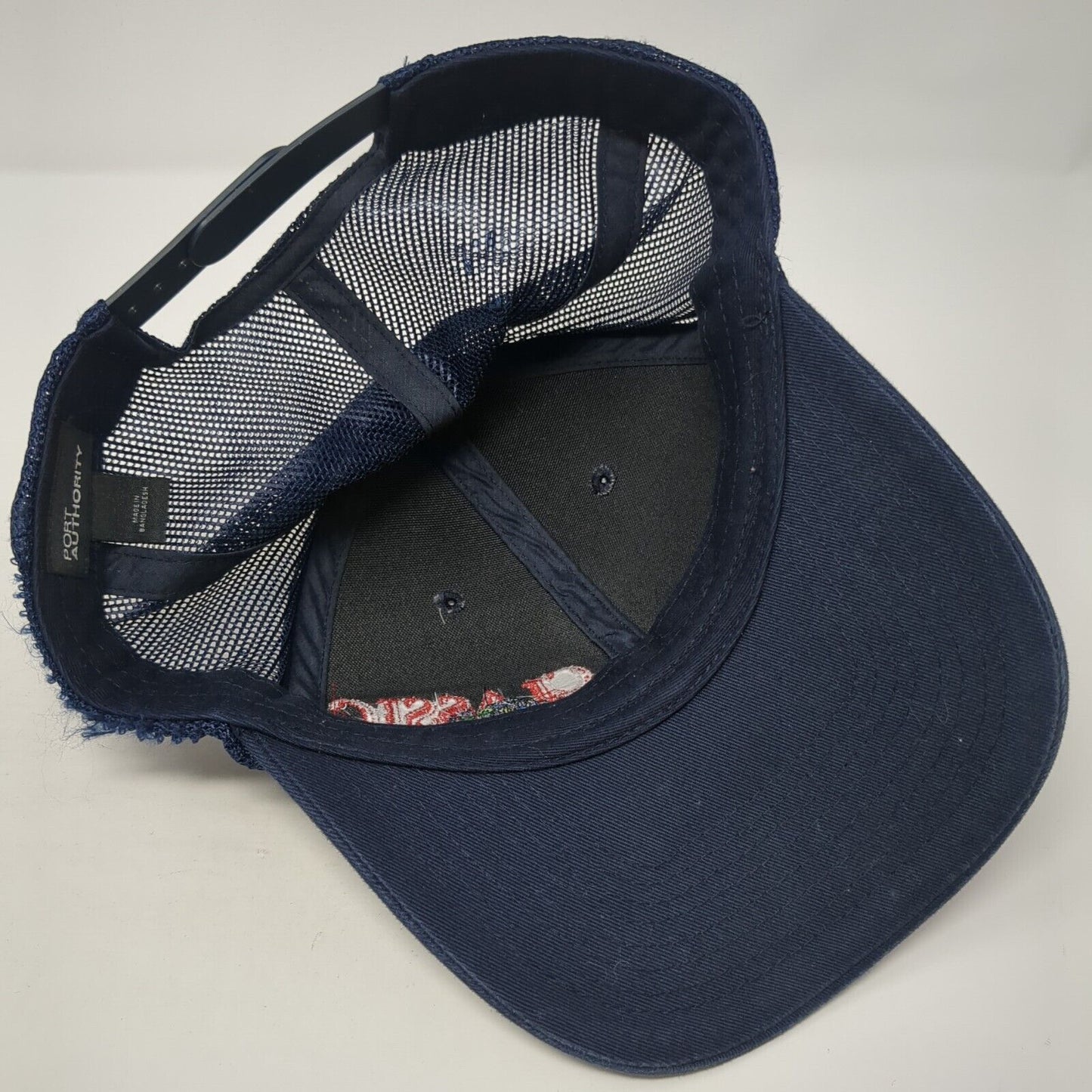 Classic Snapback Trucker Hat Blue One Size Adjustable Mesh Back Port Authority