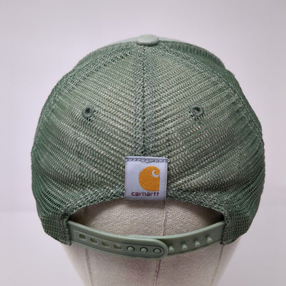 Carhartt Snapback Mesh Back Trucker Hat Green One Size Embroidered