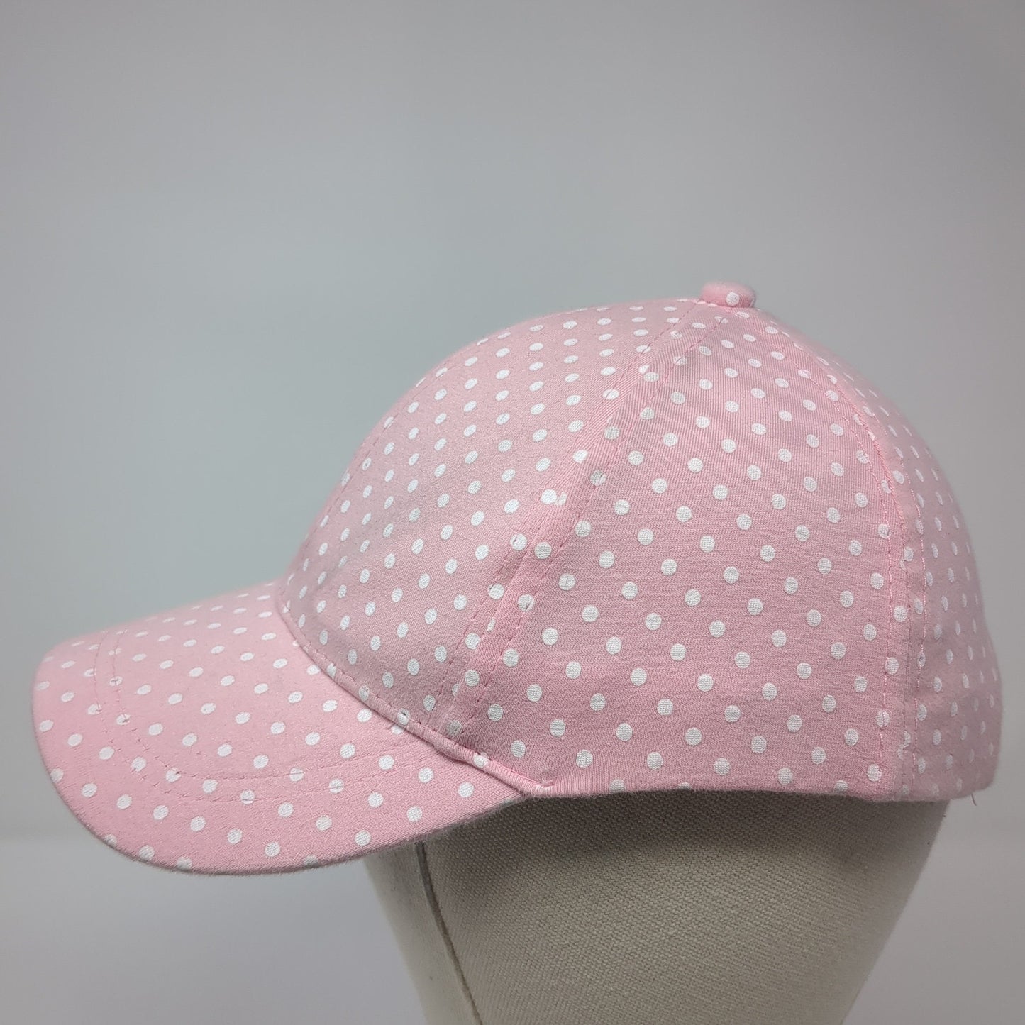 Unbranded Strapback Baseball Cap Pink One Size Adjustable Polka Dot Blank