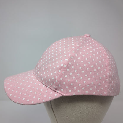 Unbranded Strapback Baseball Cap Pink One Size Adjustable Polka Dot Blank