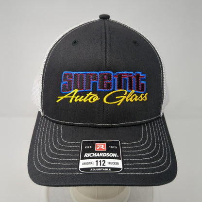Sure Fit Auto Glass Snapback Trucker Hat Black One Size Mesh Back