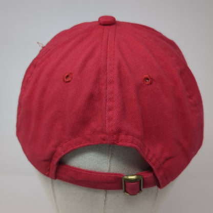 Ready Set Crowel Slideback Baseball Cap Red One Size Adjustable Embroidered