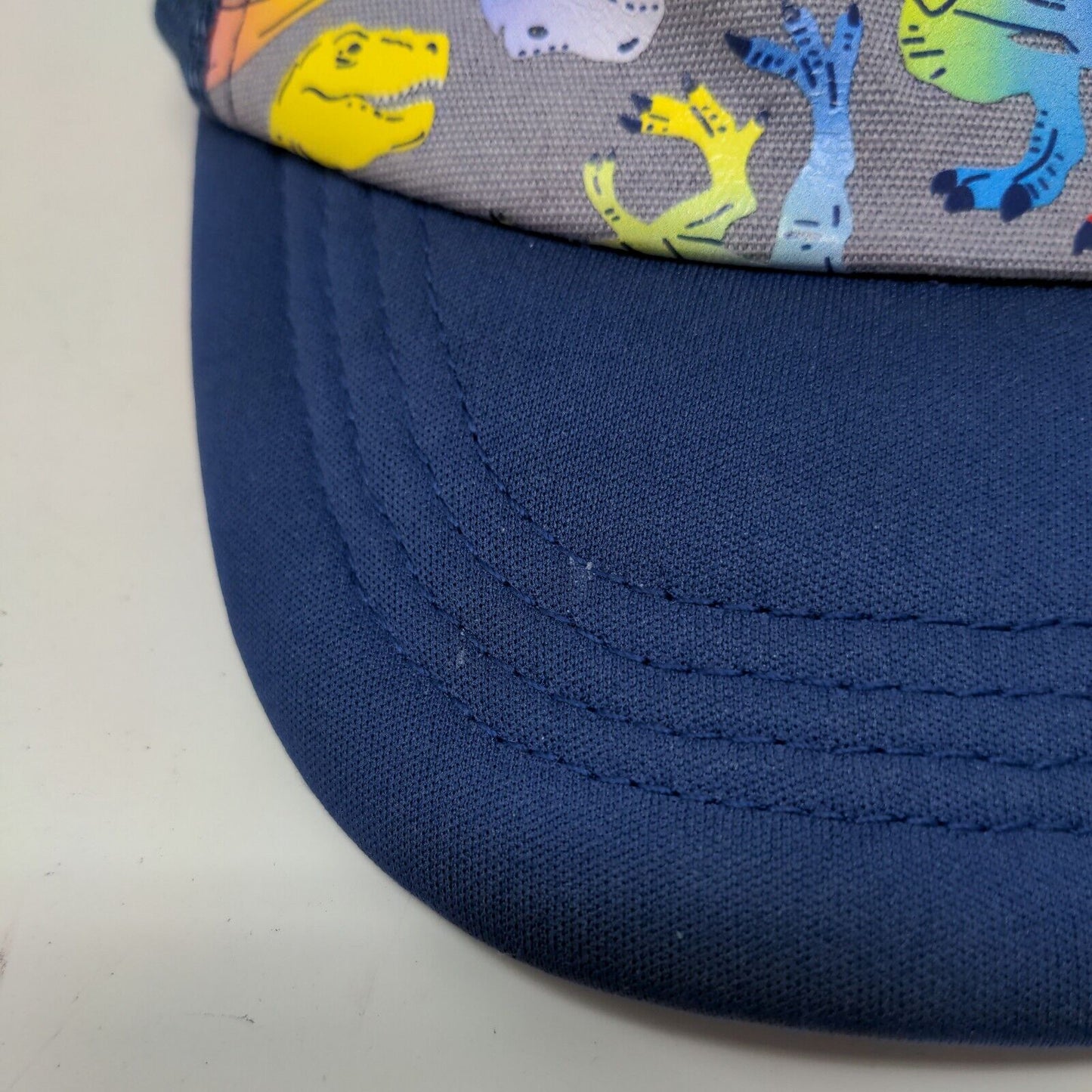 Unbranded Boy's Snapback Mesh Back Hat Blue Adjustable Graphic Dinosaur Logo