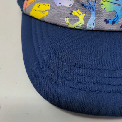 Unbranded Boy's Snapback Mesh Back Hat Blue Adjustable Graphic Dinosaur Logo