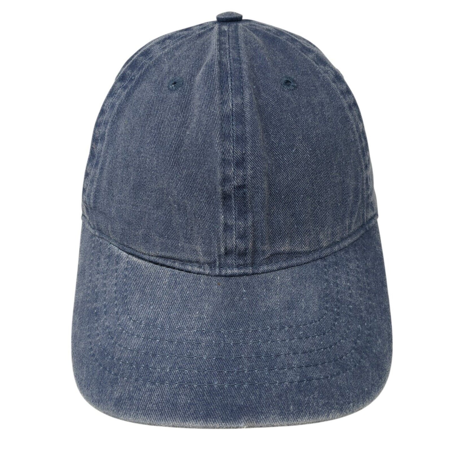 Unbranded Strapback Hat Blue Dark Denim One Size Adjustable Blank