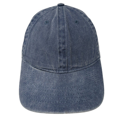 Unbranded Strapback Hat Blue Dark Denim One Size Adjustable Blank