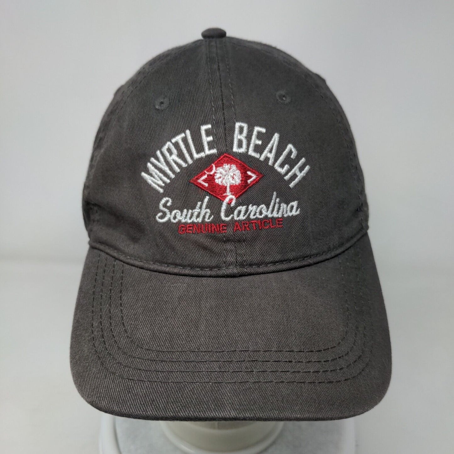 Myrtle Beach South Carolina Slideback Hat Gray One Size Embroidered