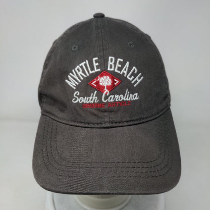 Myrtle Beach South Carolina Slideback Hat Gray One Size Embroidered