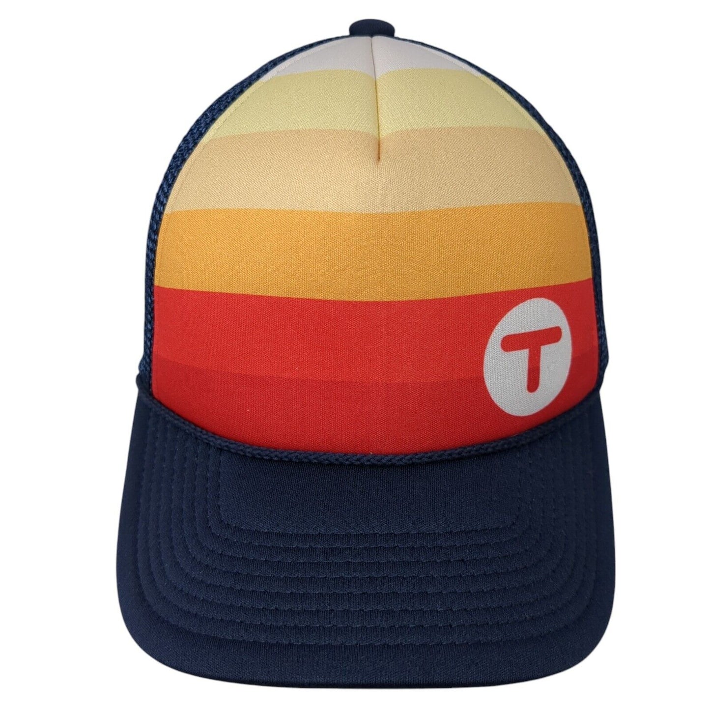 TSheets Snapback Rope Trucker Hat Multi One Size Striped Mesh Back