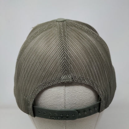 C&B Farms Snapback Trucker Hat Green One Size Adjustable Mesh Back Richardson
