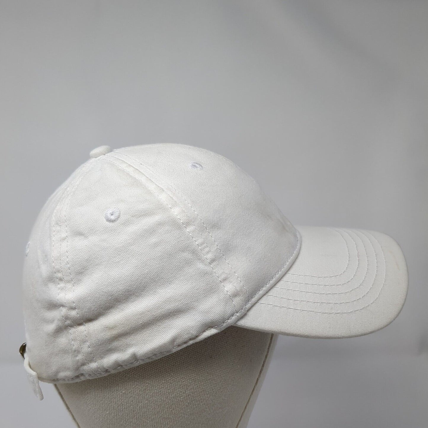 Unbranded Slideback Hat White One Size Adjustable Solid Blank 6 Panel