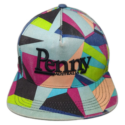 Penny Australia 5 Panel Blue One Size Geometric All Over Print Snapback Hat