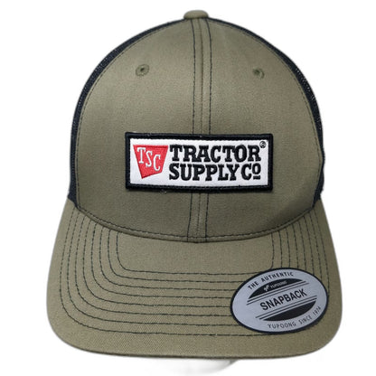 Yupoong Trucker Hat Green Black One Size Tractor Supply Co Patch Mesh Snapback