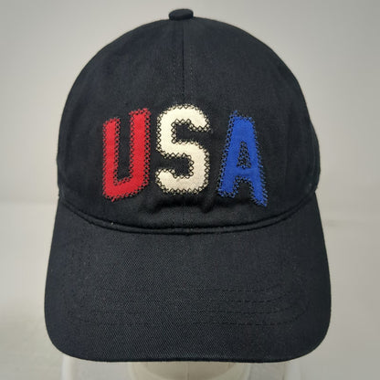 David and Young Baseball Cap Black OSFM USA Embroidered Applique Slideback Hat
