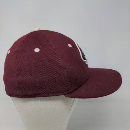 OC Sports Pro Series Men's Fitted Hat Burgundy Size S/M Embroidered Pirate Logo