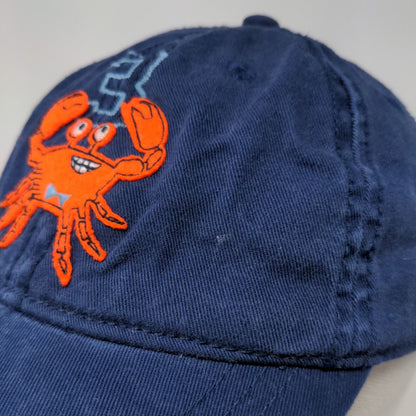 Place 1984 Boy's Stretchy Hat Blue Size L 2-4 Years Patch Crab Logo Cotton