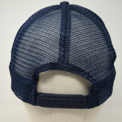 Caba's Lounge Snapback Trucker Hat Blue One Size Mesh Back Adjustable