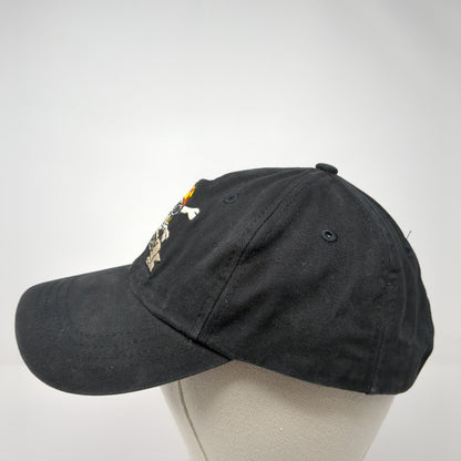 St. Augustine Strapback Hat Black One Size Adjustable Embroidered 6 Panel Sherry