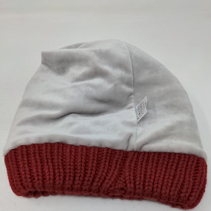 Furtalk Beanie Hat Red One Size Stretch Hand Knitted Blank Polyester Fleece