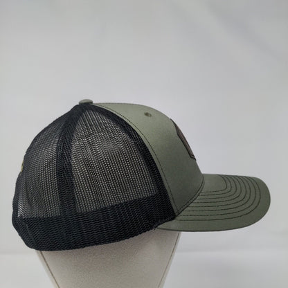 IFW Deer Skull Snapback Mesh Back Trucker Hat Green OSFA Richardson