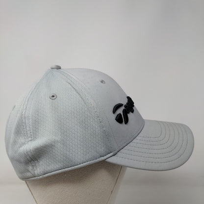 Taylor Made Fitted Hat Gray Size L/XL Breathable Vented Holes 6 Panel