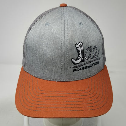 Richardson Trucker Hat Gray Orange One Size Joe Foundation Mesh Snapback 112