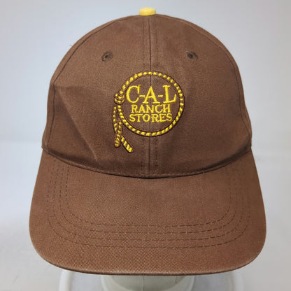 C-A-L Ranch Stores Baseball Cap Brown One Size Embroidered Logo Strapback Hat