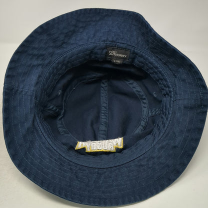 Port Authority Blue XL Bucket Hat Meridian Warrior Rugby Cotton Embroidered
