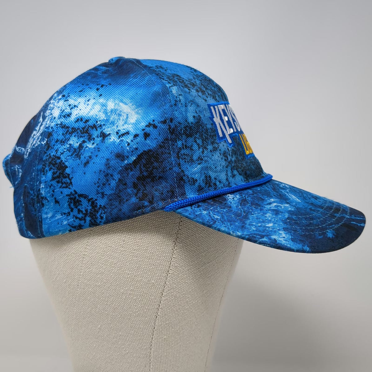 Realtree Snapback Blue One Size Hat Keystone Light Beer Fishing Water Camo Rope
