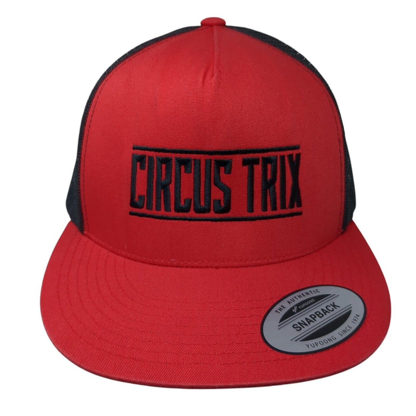 Circus Trix Snapback Mesh Back Trucker Hat Red One Size Classics Yupoong