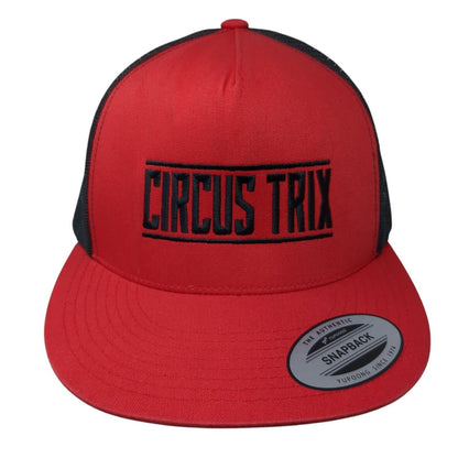 Circus Trix Snapback Mesh Back Trucker Hat Red One Size Classics Yupoong