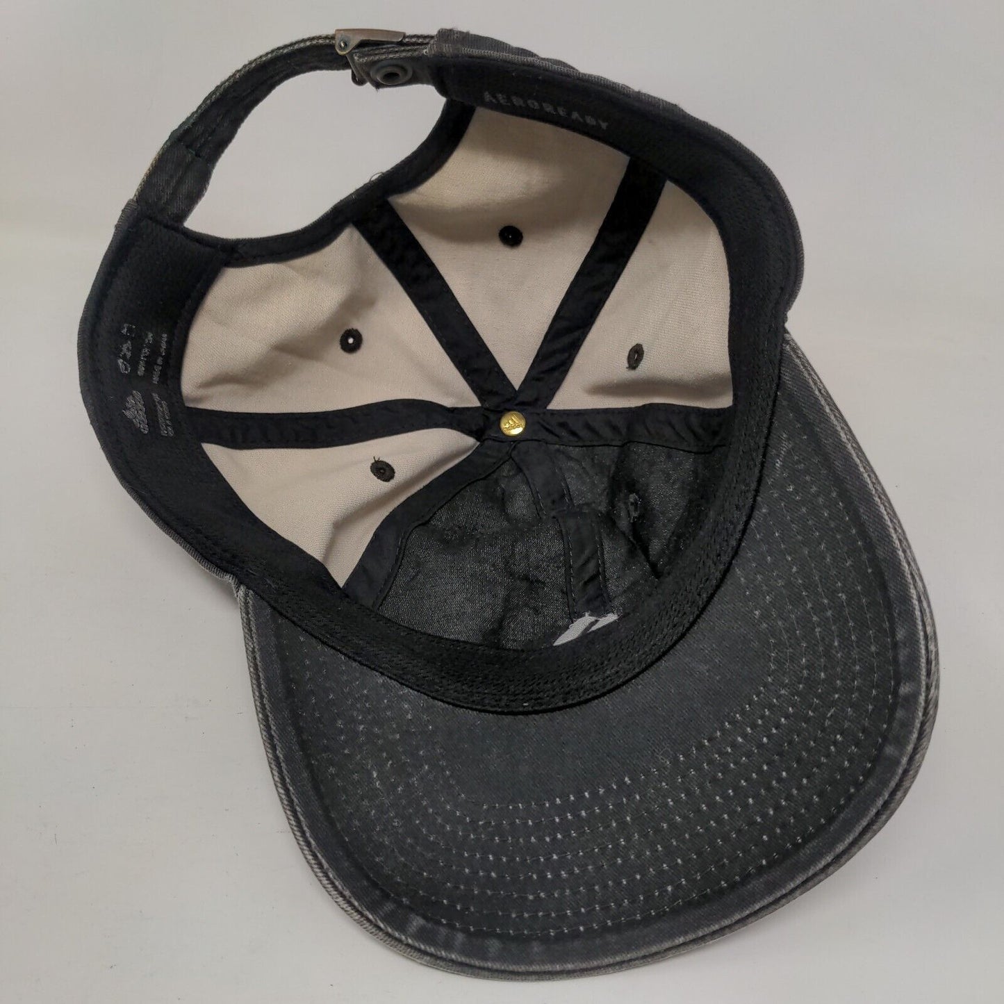 Adidas Slideback Hat Gray One Size Adjustable Embroidered Logo 6 Panel