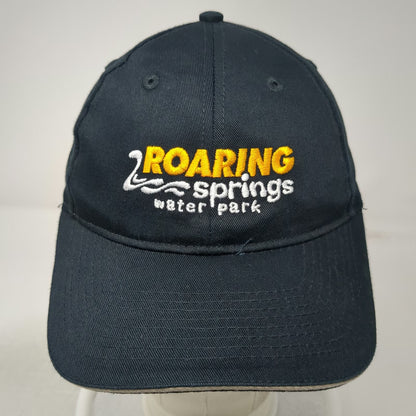 Port & Company Baseball Cap Black OSFM Strapback Roaring Springs Water Park Hat