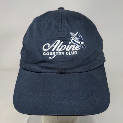 Alpine Country Club Strapback Hat Blue One Size Classic Cut Ahead Lightweight