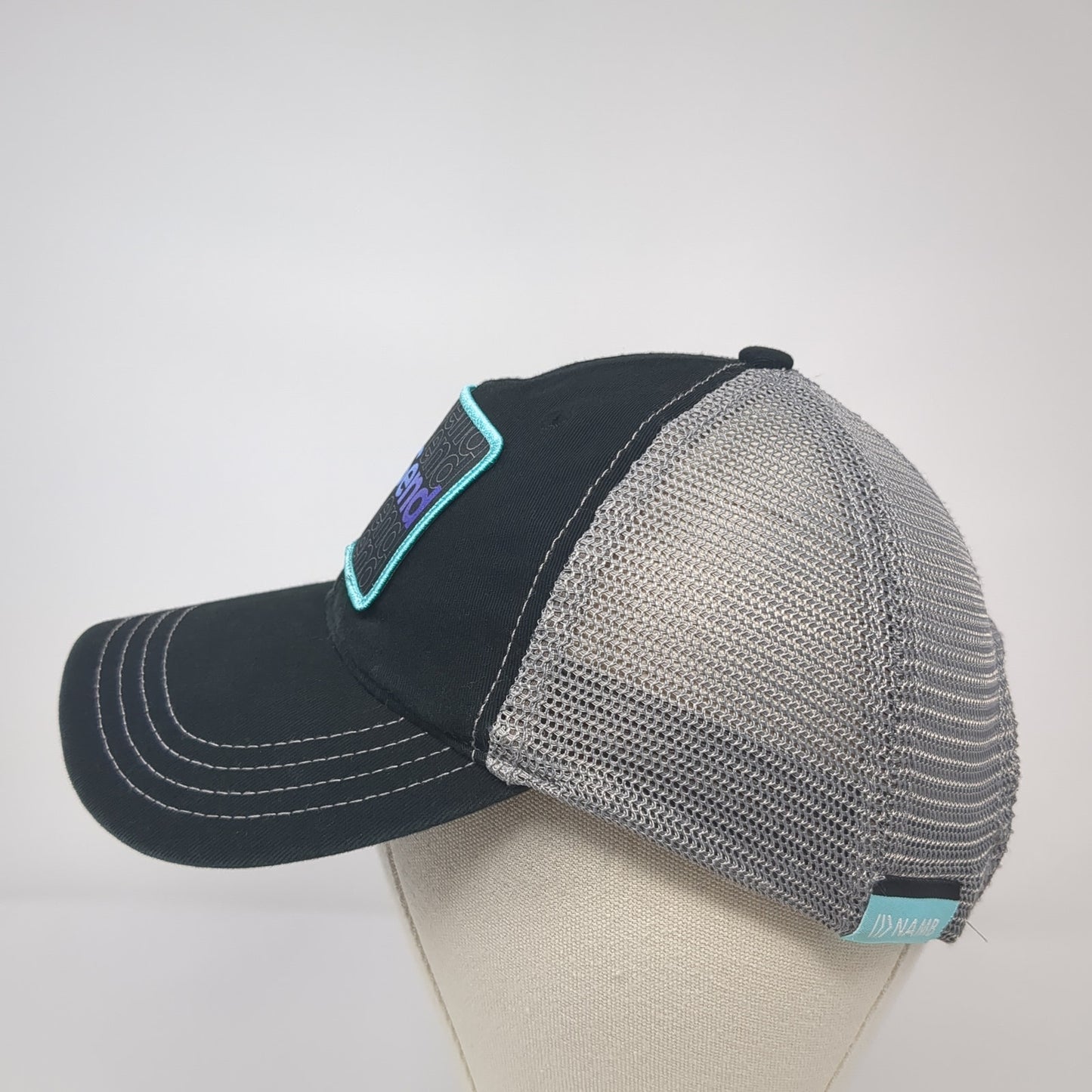 GenSend Patch Snapback Trucker Hat Black Large Mesh Back Richardson