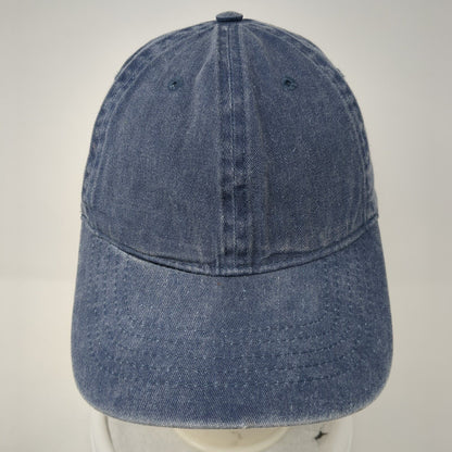 Unbranded Strapback Hat Blue Dark Denim One Size Adjustable Blank