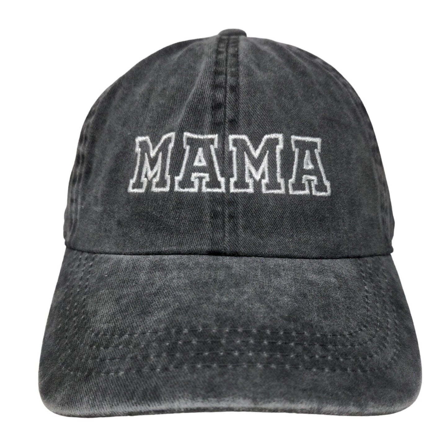 MAMA Slideback Hat Gray OSFM Embroidered Logo Adjustable 6 Panel