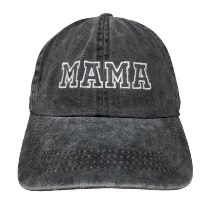MAMA Slideback Hat Gray OSFM Embroidered Logo Adjustable 6 Panel