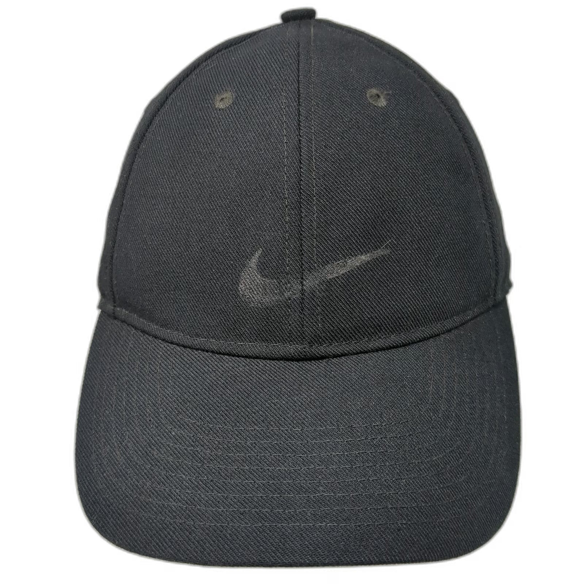 Nike Baseball Cap Black OSFM Adjustable Strapback Dri-Fit Legacy91 Hat Swoosh