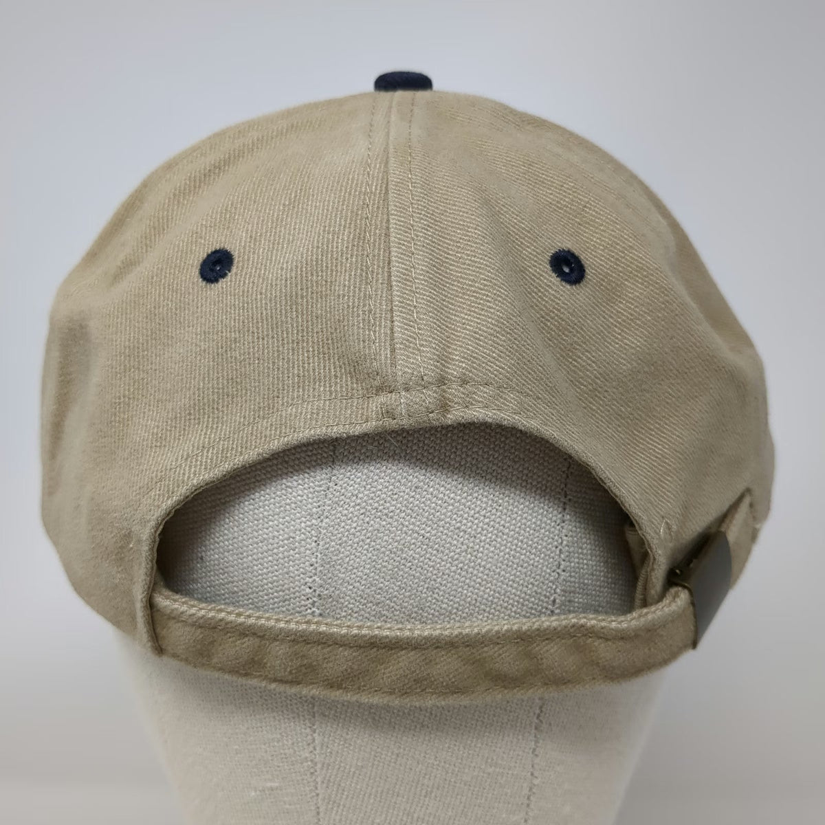 Falcon Baseball Cap Beige Blue One Size JP Logo Two Tone Slideback Hat Twill