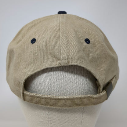 Falcon Baseball Cap Beige Blue One Size JP Logo Two Tone Slideback Hat Twill