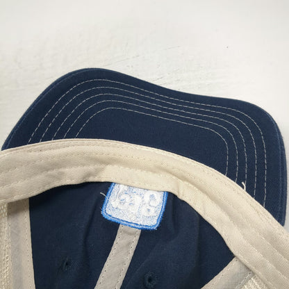 District Trucker Hat Blue One Size Mesh Back Snapback Pig Patch Stitching