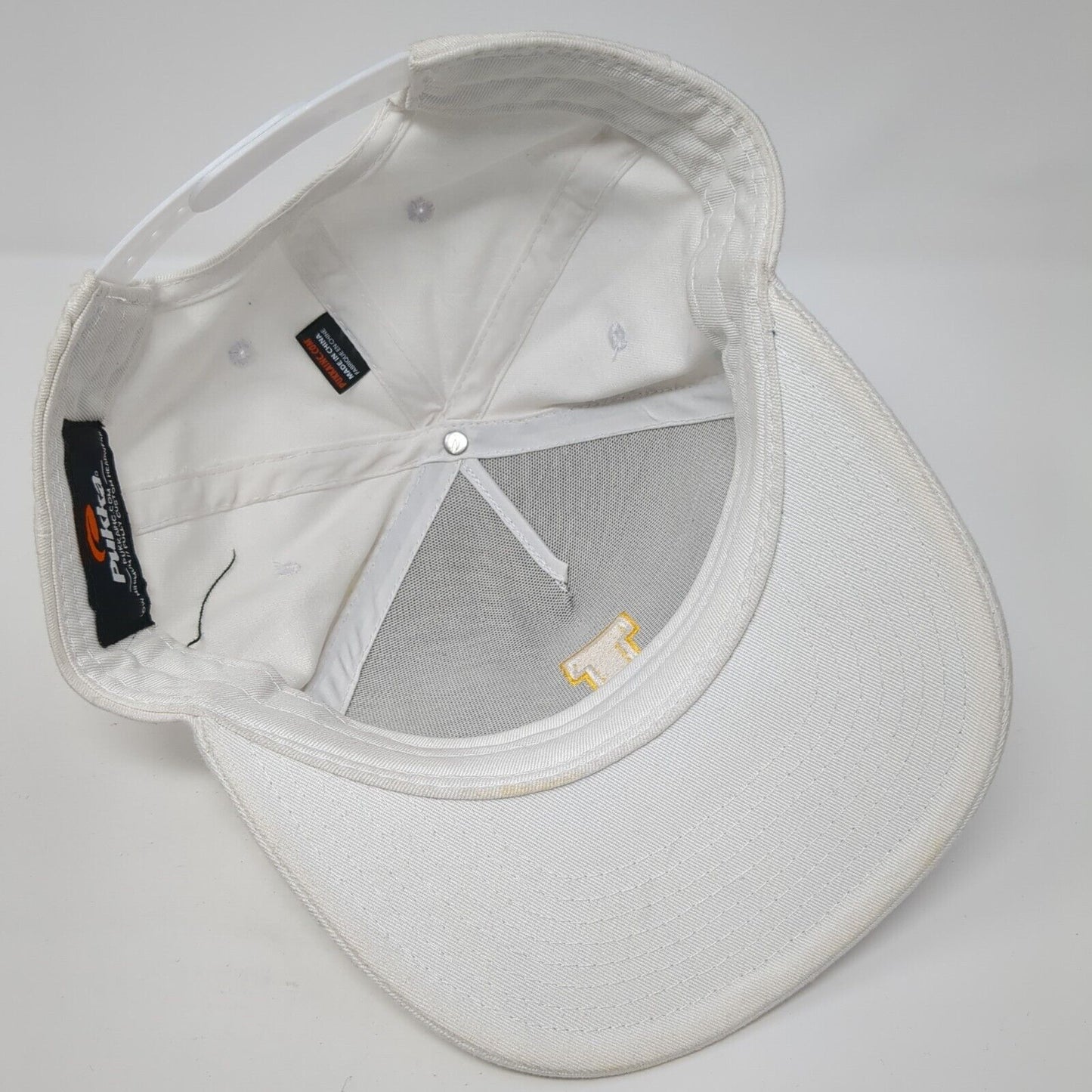 Letter I PGA Golf Management Snapback Hat White One Size Adjustable Pukka