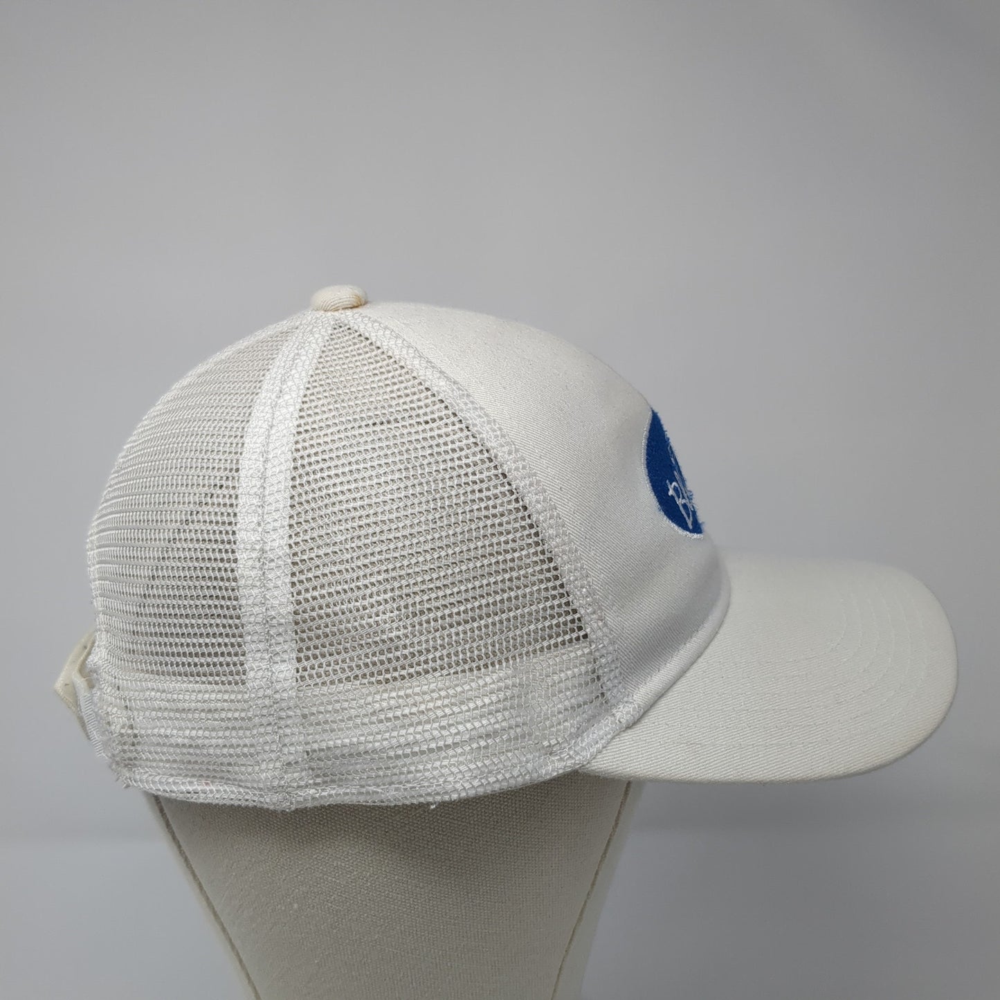 Blue Waters Marathon Trucker Hat White OS Adjustable Mesh Back Port Authority