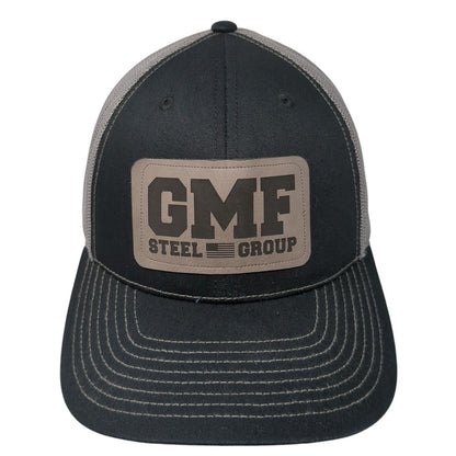 GMF Steel Group Patch Snapback Trucker Hat Black One Size Mesh Back