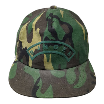RC Trucker Green OS Ranger Camo Hat Snapback Made in USA Army Military Vintage