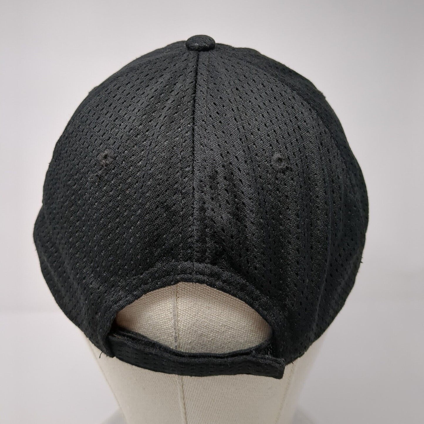 Cobra Strapback Hat Black One Size Adjustable Breathable 6 Panel Blank