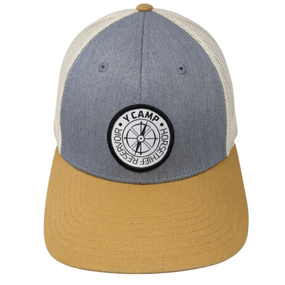 Y Camp Horsethief Reservoir Snapback Trucker Hat Multi M/L Mesh Back Richardson