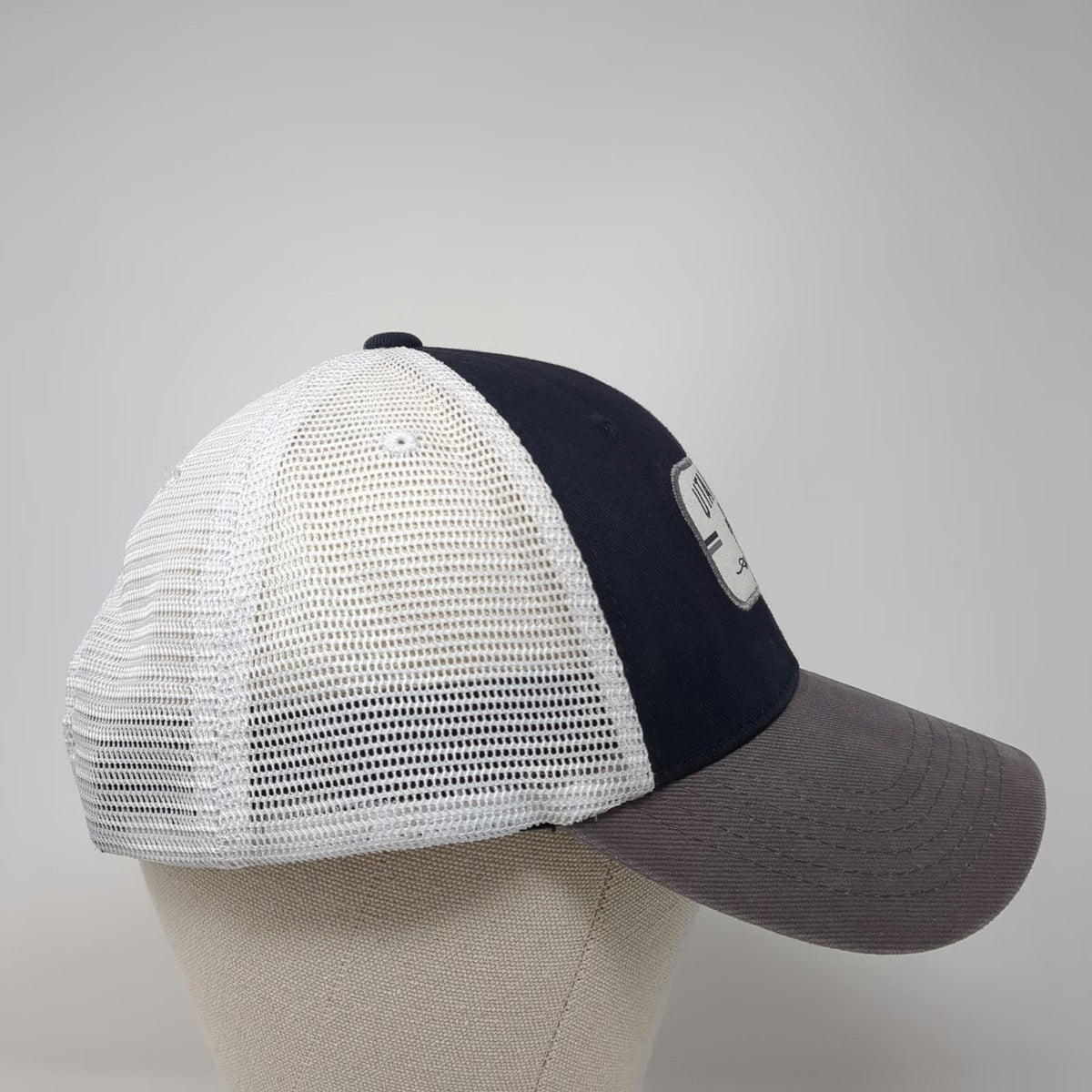Captivating Utah State Aggies NCAA Trucker Hat Blue Gray White One Size Mesh