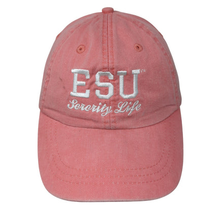 ESU Sorority Life Slideback Baseball Cap Pink One Size Adjustable 6 Panel Adams
